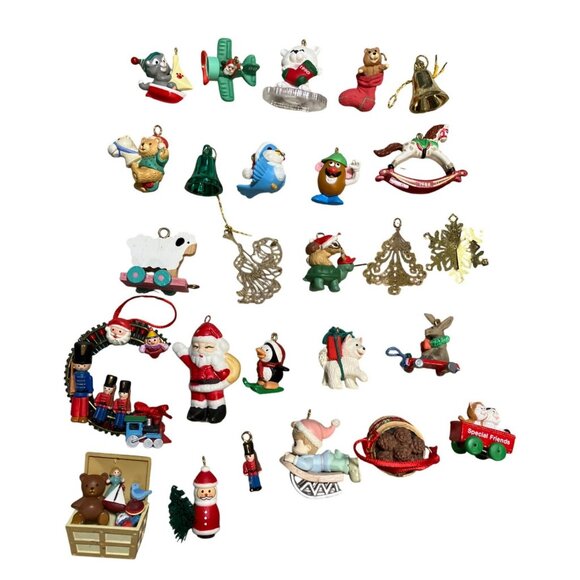 Miniature Christmas Ornament Custom Lot Hallmark Precious Moments and More - Picture 1 of 7